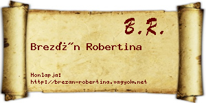 Brezán Robertina névjegykártya